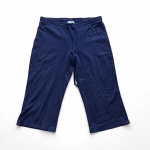GAP Cropped Capri Sweatpants in Dark Navy